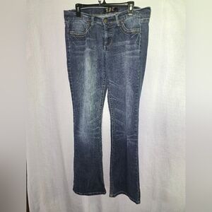 Truce Jeans Company Distressed Women's Bootcut Sz 12 Embroidered Pockets Outdoor